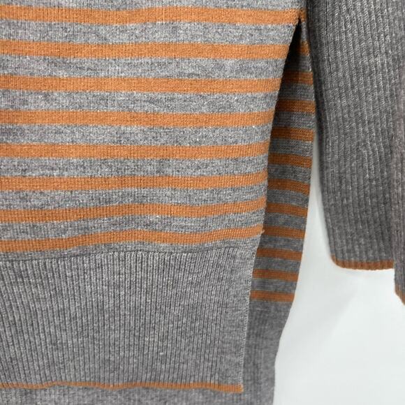 By Anthropologie Elise Ribbed Striped Off The Shoulder Sweater NWT - Picture 6 of 9